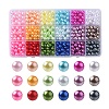 540Pcs 18 Style Spray Painted ABS Plastic Imitation Pearl Beads OACR-YW0001-35B-1