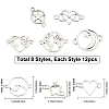 SUNNYCLUE 96 Pcs 8 Styles Tibetan Style Alloy Links/Connectors TIBE-SC0001-33-2