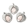 Natural Rose Quartz Teardrop Pendants KK-K331-02P-02-1