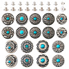 18 Sets 9 Styles Alloy Decorative Rivets BUTT-TA0001-20-1