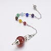 Natural Carnelian Sphere Dowsing Pendulums MAK-P009-E03-2