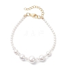 Round Natural Cultured Freshwater Pearl & Glass Beaded Bracelets & Necklaces & Dangle Earrings Sets SJEW-JS01366-3