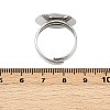 Flat Round Brass Pad Ring Settings MAK-S033-018P-NF-4