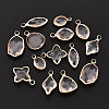 Brass Glass Pendants GLAA-T027-09-2