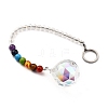 Chakra Round Ball Crystal Suncatcher Dowsing Pendulum Pendants PALLOY-JF00460-02-1