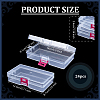 1 Grid Transparent PP Plastic Bead Containers with Hinged Lids CON-WH0112-021B-2