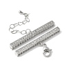 Brass Cubic Zirconia Chain Extender KK-F893-01P-2
