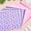 28Pcs 2 Colors Printed Cotton Fabric DIY-TA0014-86-5