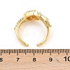 Brass Micro Pave Cubic Zirconia Cuff Rings for Women RJEW-Z113-51G-3