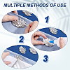 Glass Clothing Patches PATC-WH0028-025G-3