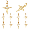 10Pcs Brass Micro Pave Cubic Zirconia Pendants PALLOY-ME00027-1
