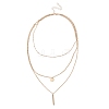 Alloy 3 Layer Necklaces for Women WG9523E-08-1