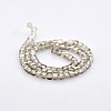 Half Plated Clear Glass Faceted Cube Beads Strands GLAA-A031-3mm-HP03-2