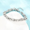 304 Stainless Steel Byzantine Chain Bracelets for Women Men BJEW-H643-09P-2