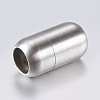 304 Stainless Steel Magnetic Clasps with Glue-in Ends STAS-F133-17P-1