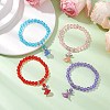 Transparent Plastic Beaded Stretch Bracelets for Children BJEW-JB11507-1