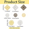 64Pcs 8 Styles Iron Filigree Joiners Links IFIN-YW0004-09-2