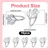 16Pcs Christmas Theme Alloy Napkin Rings AJEW-GF0013-16P-2