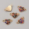 Alloy Colorful Rhinestone Connector Charms FIND-TAC0020-08-1