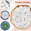 4 Sheets 11.6x8.2 Inch Stick and Stitch Embroidery Patterns DIY-WH0455-227-7