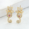 Cat Shape Brass Stud Earrings KD7276-1