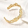Summer 304 Stainless Steel Cuff Bangles for Women BJEW-F510-01G-3