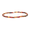 Faceted Round Glass Beads Stretch Bracelet for Teen Girl Women BJEW-JB07072-03-1