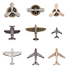 9Pcs 9 Styles Alloy Lapel Pin Backs for Backpack Clothes JEWB-ME0001-24-1