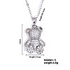 Fashionable European and American Style Brass Rhinestone Pendant Necklace with Cable Chain for Women Girl CL1945-4-1