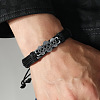 Adjustable Imitation Leather Cord Bracelets PW-WGBE60C-01-2