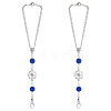 2Pcs Alloy Flower Pendant Decorations HJEW-ME0001-07B-1