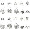 100Pcs 10 Styles Tibetan Style Alloy Charms TIBEP-CJ0002-34-1