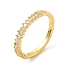 Brass Micro Pave Cubic Zirconia Finger Rings RJEW-H258-06G-4