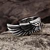 Punk Rock Style 316L Surgical Stainless Steel Wing Wide Band Rings for Men RJEW-BB01236-11AS-4