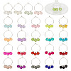 48Pcs 24 Colors Brass Wine Glass Charms AJEW-GO00008-1