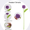 6Pcs 3 Colors Polyester Knitting Artificial Tulip Flower AJEW-CY0001-18-5