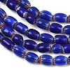 Handmade Millefiori Glass Oval Beads Strands LK-Z001-02A-02-2