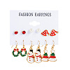 6 Pairs Alloy Enamel Earring Sets WG06580-08-1