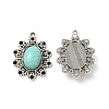 Retro Alloy Pendant Rhinestone Settings TIBEP-L020-15AS-1