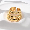 Brass Triple Cuff Rings for Women RJEW-U041-15G-2