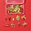 30Pcs 9 Styles Alloy Enamel Pendants FIND-FS0004-26-8
