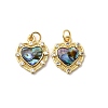 Brass Micro Pave Cubic Zirconia Pendants KK-K384-23D-G-1