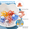 10Pcs 5 Colors Handmade Bumpy Lampwork Beads LAMP-HS0001-01-4