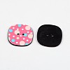 2-Hole Square with Dots Pattern Acrylic Buttons BUTT-F055-04C-2