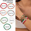 7pcs Christmas Theme Acrylic Seed Beads Stretch Bracelets for Women WG289FB-13-1