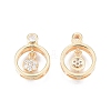 Brass Pave Clear Cubic Zirconia Charms KK-N231-338-1