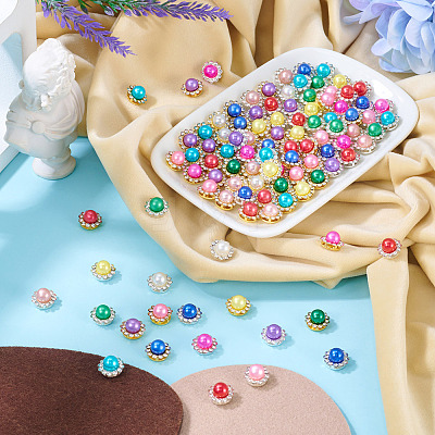 200Pcs 20 Colors Alloy Rhinestone Cabochons FIND-TA0006-32-1