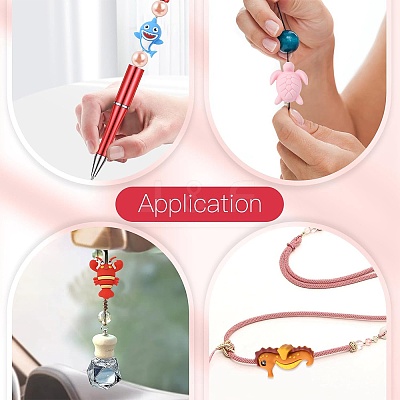 12Pcs 12 Styles Silicone Beads SIL-FS0001-34A-1
