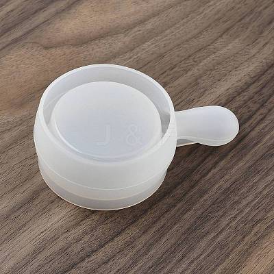 Flat Round with Handle DIY Silicone Candlesticks Molds LS-SIMO-G010-02A-1