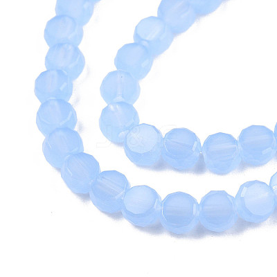 Transparent Imitation Jade Glass Beads Strands GLAA-N052-05A-B02-1